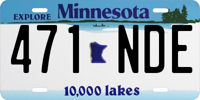 MN license plate 471NDE