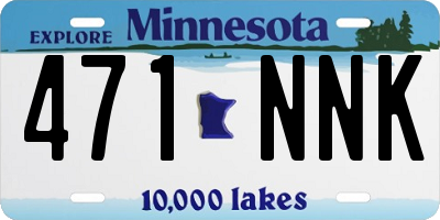MN license plate 471NNK