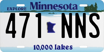 MN license plate 471NNS