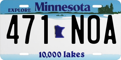 MN license plate 471NOA