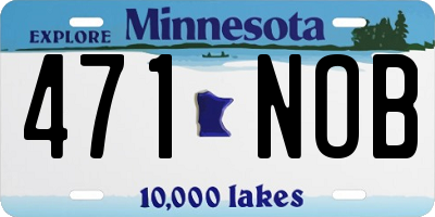 MN license plate 471NOB