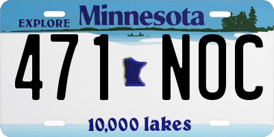 MN license plate 471NOC