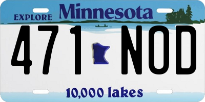 MN license plate 471NOD
