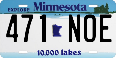 MN license plate 471NOE