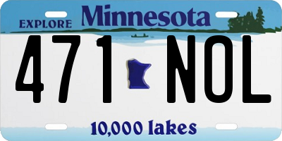 MN license plate 471NOL