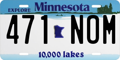 MN license plate 471NOM