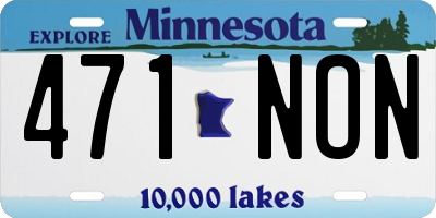 MN license plate 471NON