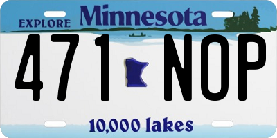 MN license plate 471NOP