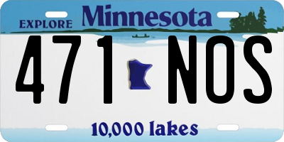 MN license plate 471NOS