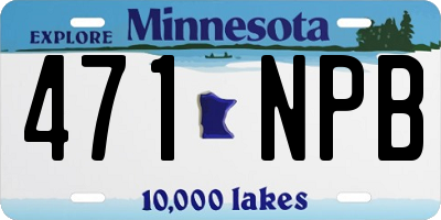 MN license plate 471NPB