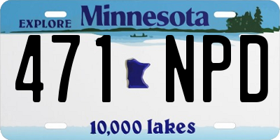 MN license plate 471NPD
