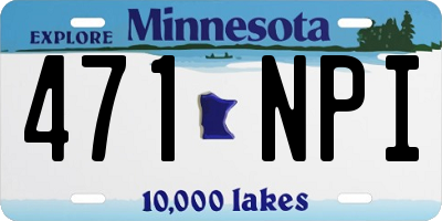 MN license plate 471NPI