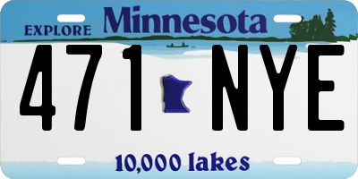 MN license plate 471NYE