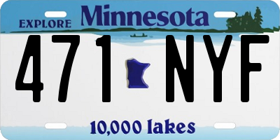 MN license plate 471NYF