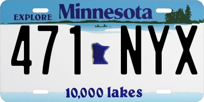 MN license plate 471NYX