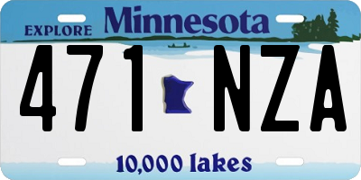 MN license plate 471NZA