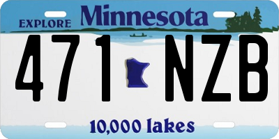 MN license plate 471NZB