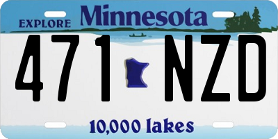 MN license plate 471NZD