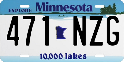 MN license plate 471NZG