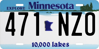 MN license plate 471NZO