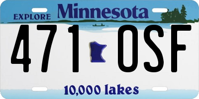 MN license plate 471OSF