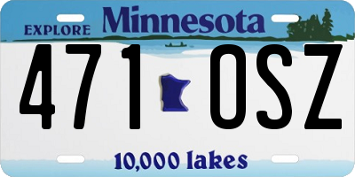MN license plate 471OSZ