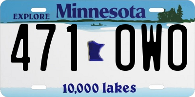 MN license plate 471OWO