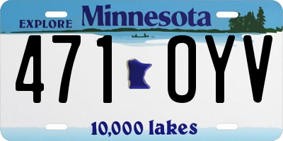 MN license plate 471OYV