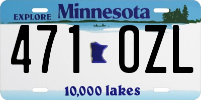 MN license plate 471OZL