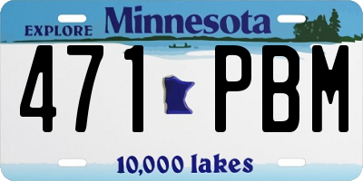 MN license plate 471PBM