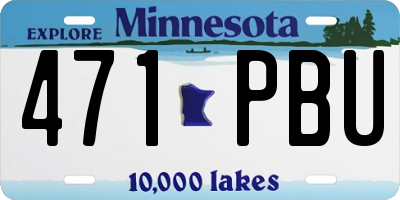 MN license plate 471PBU
