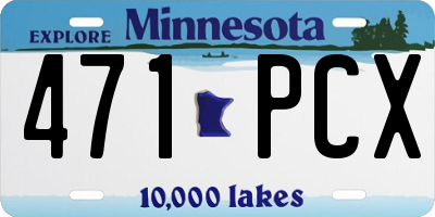 MN license plate 471PCX