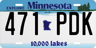MN license plate 471PDK