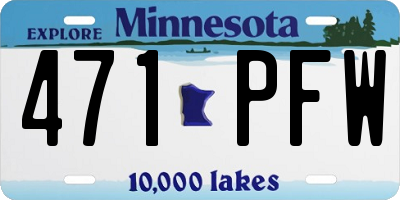 MN license plate 471PFW