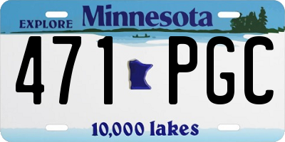 MN license plate 471PGC
