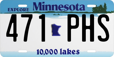 MN license plate 471PHS