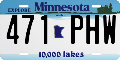 MN license plate 471PHW