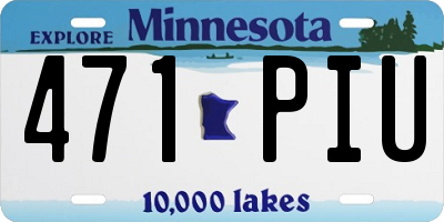 MN license plate 471PIU