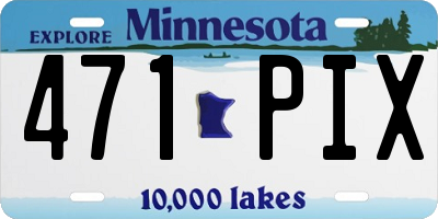 MN license plate 471PIX