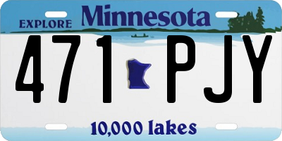 MN license plate 471PJY