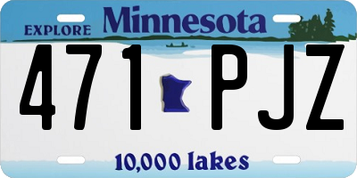 MN license plate 471PJZ
