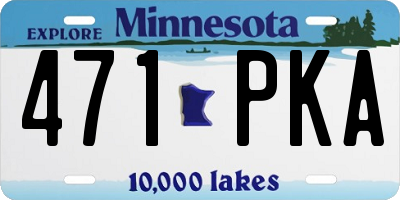 MN license plate 471PKA