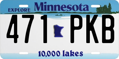 MN license plate 471PKB