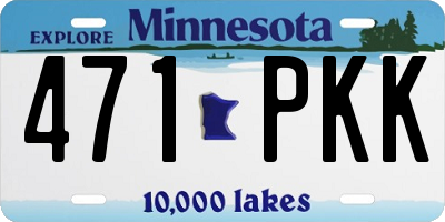 MN license plate 471PKK
