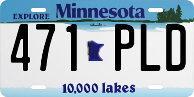 MN license plate 471PLD