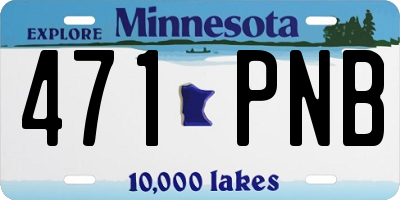 MN license plate 471PNB