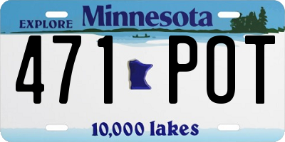 MN license plate 471POT