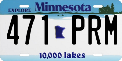 MN license plate 471PRM