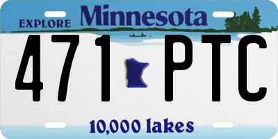 MN license plate 471PTC