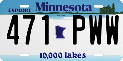 MN license plate 471PWW